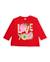 T-shirt fille en maille avec bas asymétrique Rouge 1 - vertbaudet enfant 