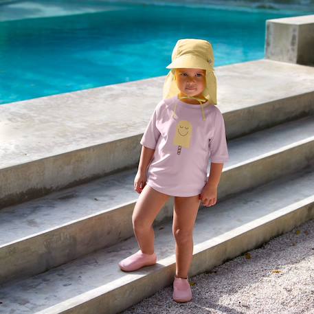 Casquette protège nuque anti-uv jaune pâle (3-6 mois) Jaune 4 - vertbaudet enfant 