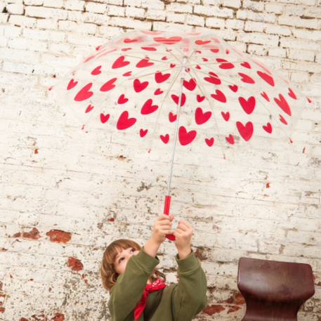 Parapluie cœurs rouges Transparent, rouge 6 - vertbaudet enfant 