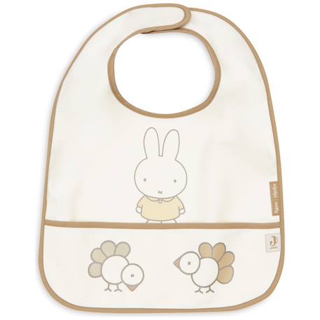 Lot de 2 bavoirs plastifiés miffy family farm Ecru, marron, jaune 2 - vertbaudet enfant 