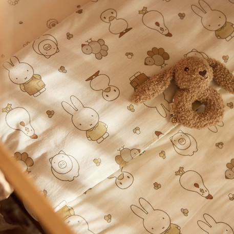Housse de couette + taie d'oreiller miffy family farm (100 x 140 cm) Blanc, beige, marron 3 - vertbaudet enfant 
