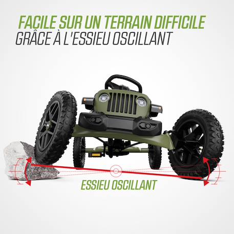 Kart à pédales enfants 3ans+,  Jeep Wrangler Green/black 3 - vertbaudet enfant 