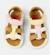 Sandales fille cuir bicho twins Jaune rose 3 - vertbaudet enfant 