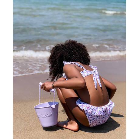 Seau de plage en silicone souple Bleu+Bleu gris+Blue+Dark moss green+Grey+Gris+Mint+Mustard+Orange+Petrol blue+Purple+Red+Rose+Rouge cerise+Sage green+Violet 48 - vertbaudet enfant 