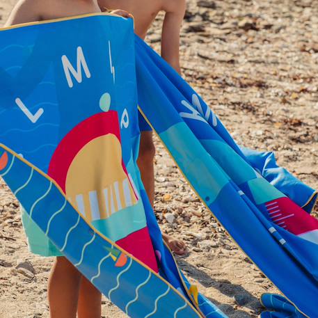 Serviette de plage 2 en 1 phare bleu (180 x 100 cm) Bleu, rouge, blanc 4 - vertbaudet enfant 