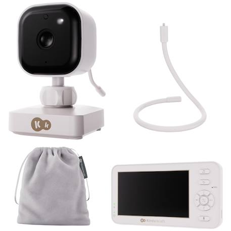 Babyphone Portable NITEEYE TRAVEL avec Écran 4,3 Pouces, Vision Nocturne, Audio Bidirectionnel et Mode VOX Blanc+Blanc, noir 7 - vertbaudet enfant 