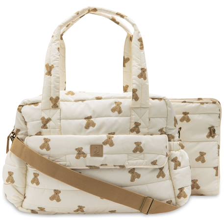 Sac à langer mini teddy bear Blanc, beige, marron 1 - vertbaudet enfant 