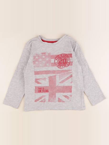 Tee-shirt - 5 ans Gris 1 - vertbaudet enfant 