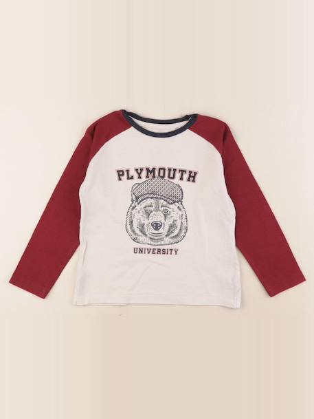 Tee-shirt - 4 ans Beige, rouge 1 - vertbaudet enfant 