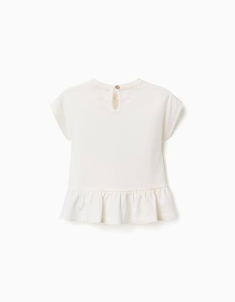 T-shirt en coton avec imprimé baby stitch Beige clair 2 - vertbaudet enfant 