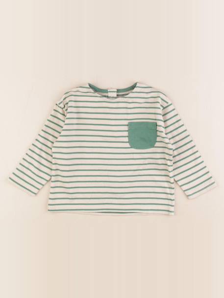 Tee-shirt coton - 18 mois Vert 1 - vertbaudet enfant 
