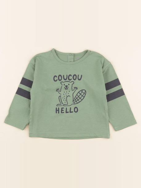 Tee-shirt - 18 mois Vert 1 - vertbaudet enfant 