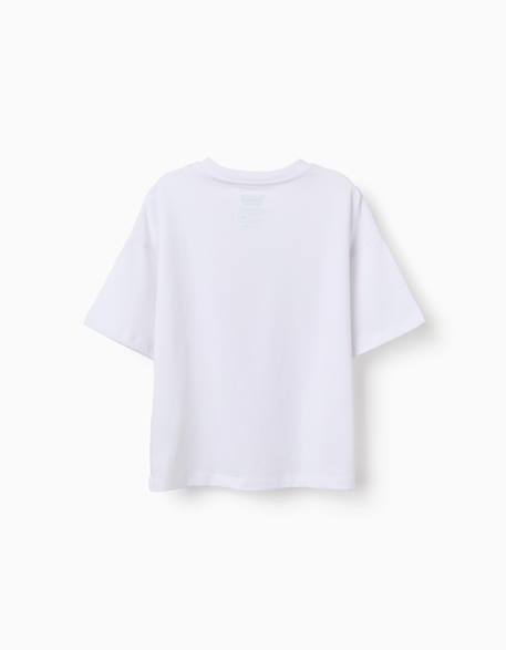 T-shirt en coton avec imprimé bugs bunny Blanc 3 - vertbaudet enfant 