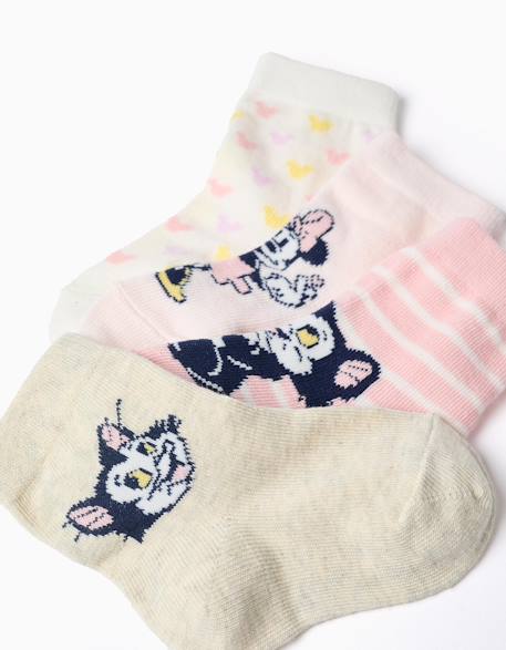 4 paires de chaussettes avec imprimés minnie et figaro Multicolore 2 - vertbaudet enfant 
