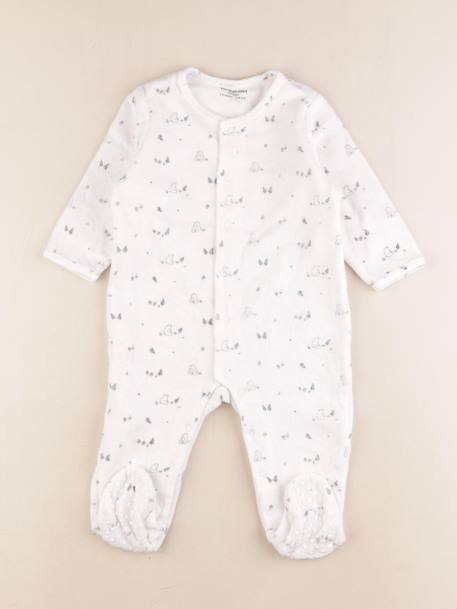 Pyjama velours - 12 mois Blanc 1 - vertbaudet enfant 