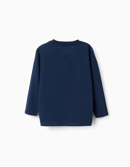 T-shirt en coton à manches longues et imprimé spider-man Bleu foncé 2 - vertbaudet enfant 