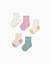 Lot de 5 paires de chaussettes à rayures/cœurs Multicolore 1 - vertbaudet enfant 