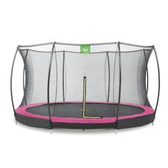 Jouet-Jeux de plein air-Jeux de plage-Tentes anti UV-Trampoline enterré rond ø366cm avec filet de sécurité