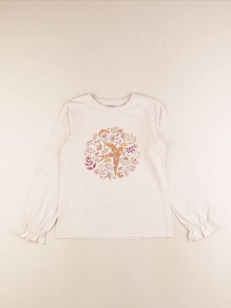 Tee-shirt - 10 ans Beige 1 - vertbaudet enfant 
