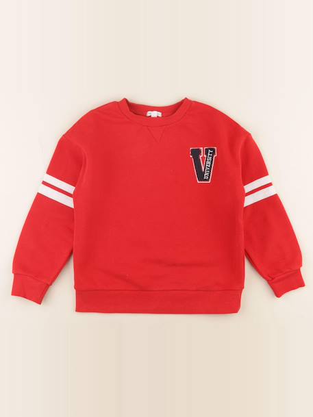 Sweat - 8 ans Rouge 1 - vertbaudet enfant 