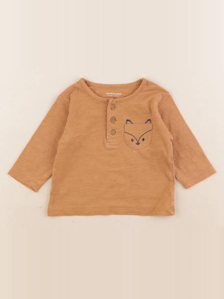 Tee-shirt - 6 mois Marron 1 - vertbaudet enfant 