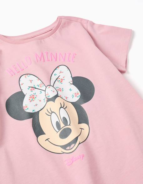 T-shirt en coton avec imprimé minnie Rose clair 3 - vertbaudet enfant 