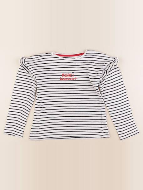 Tee-shirt - 8 ans Blanc, bleu 1 - vertbaudet enfant 