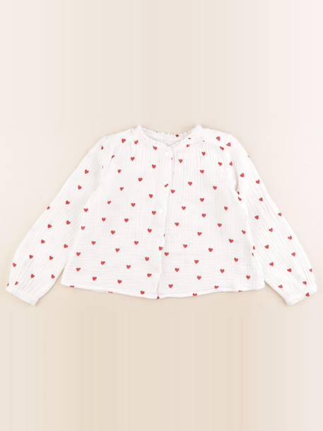 Blouse - 6 ans Blanc, rouge 1 - vertbaudet enfant 