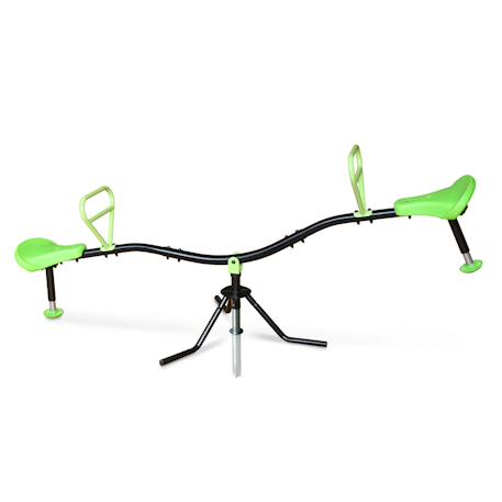 Balançoire à bascule rotative enfant pour se balancer et tourner en s’amusant Vert/noir 1 - vertbaudet enfant 