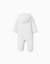 Combipilote en velours rembourré avec capuche et broderie Blanc 2 - vertbaudet enfant 