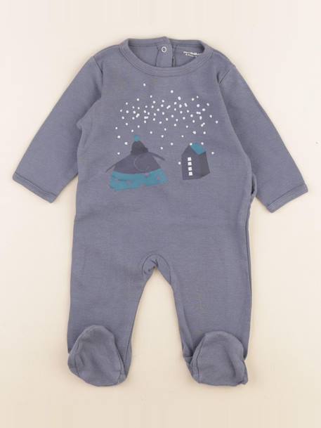 Pyjama coton - 6 mois Bleu 1 - vertbaudet enfant 