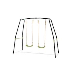 Jouet-Balançoire double avec barre fixe pour jardin enfant