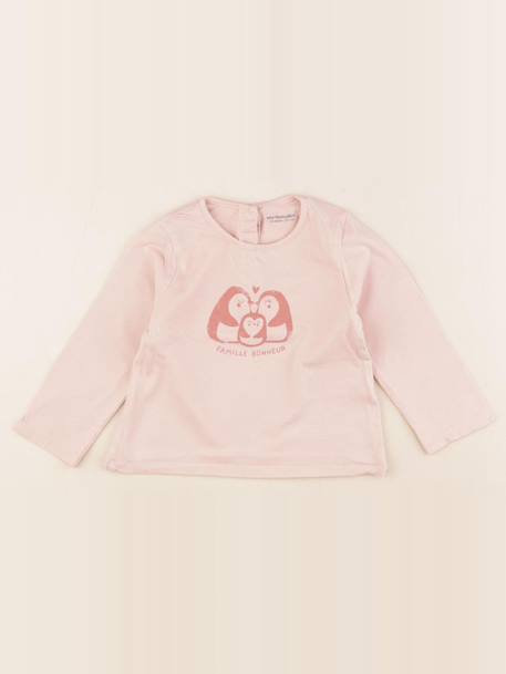 Tee-shirt - 12 mois Rose 1 - vertbaudet enfant 