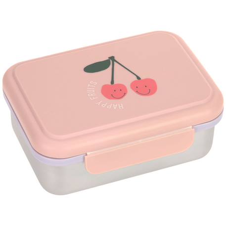 Boîte à goûter en inox happy fruits cherry Multi-coloured 1 - vertbaudet enfant 