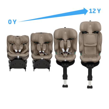 Maxi-cosi siège auto évolutif et rotatif emerald 360 plus Authentic graphite+Authentic truffle 9 - vertbaudet enfant 