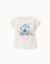 T-shirt en coton avec imprimé baby stitch Beige clair 1 - vertbaudet enfant 