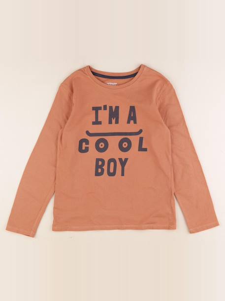 Tee-shirt - 10 ans Marron 1 - vertbaudet enfant 