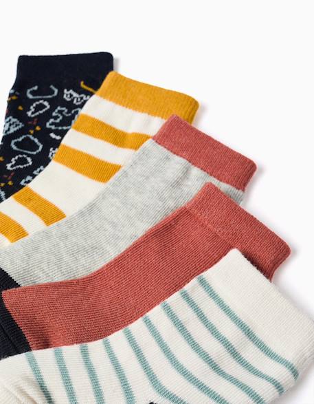 5 paires de chaussettes avec détails contrastés Multicolore 2 - vertbaudet enfant 