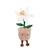 Peluche - peluche fleur lys avec pot taupe – mimi flowers – 24 cm Marron 1 - vertbaudet enfant 