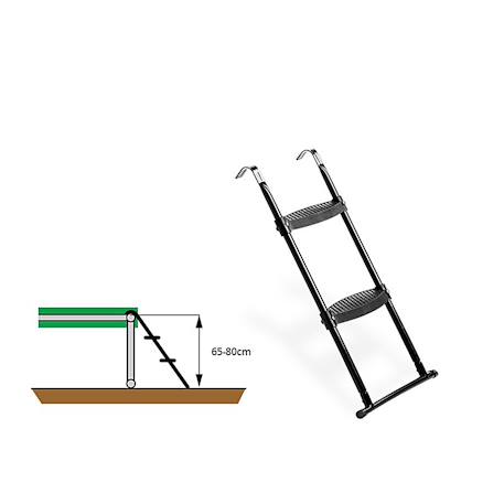 Échelle pour hauteur de cadre de trampoline entre 65-80 cm Noir 2 - vertbaudet enfant 
