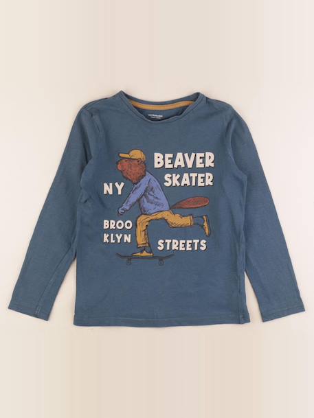 Tee-shirt - 10 ans Bleu 1 - vertbaudet enfant 