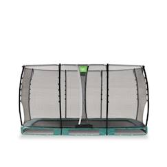 Jouet-Trampoline semi-enterré rectangulaire 214x366cm avec filet de sécurité