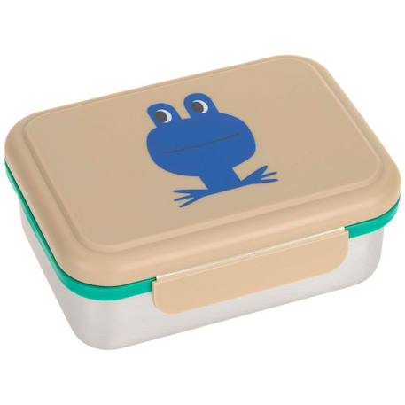 Boîte à goûter en inox happy trails frog Multi-coloured 1 - vertbaudet enfant 