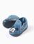 Chaussons en velours avec broderie mickey Bleu 3 - vertbaudet enfant 