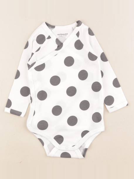 Body - 9 mois Blanc, gris 1 - vertbaudet enfant 