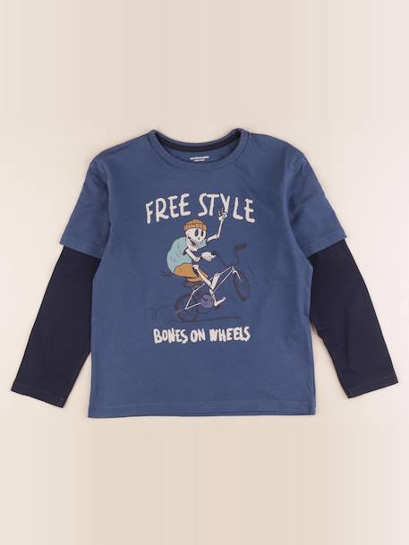 Tee-shirt - 8 ans Bleu 1 - vertbaudet enfant 