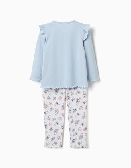 Pyjama à manches longues avec imprimé stitch & angel Bleu clair 2 - vertbaudet enfant 