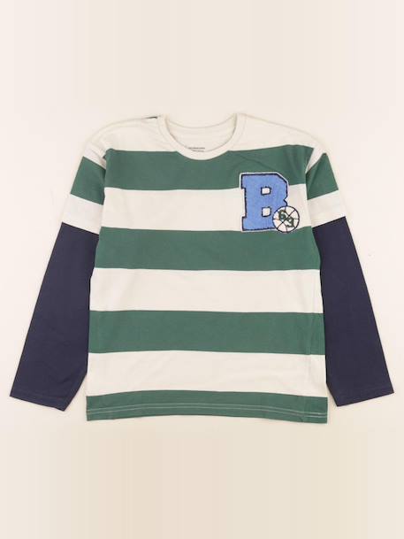 Tee-shirt - 10 ans Beige, vert 1 - vertbaudet enfant 