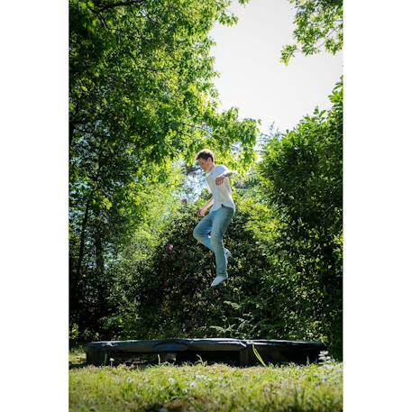 Trampoline enterré rond ø244cm  sans filet Noir+Rose+Vert 4 - vertbaudet enfant 