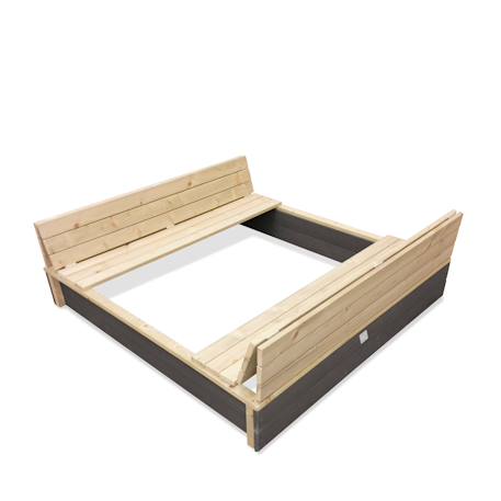 Bac à sable en bois pour jardin enfant 136x132cm Gris 1 - vertbaudet enfant 